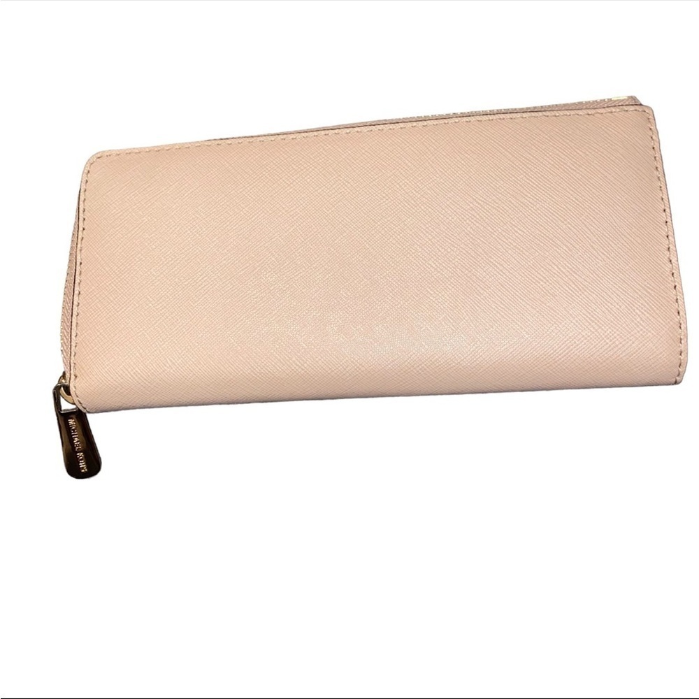 ☀️☀️NWOT Michael Kors Jet Set Travel Large Saffiano Leather Quarter-Zip Wallet - Picture 3 of 6